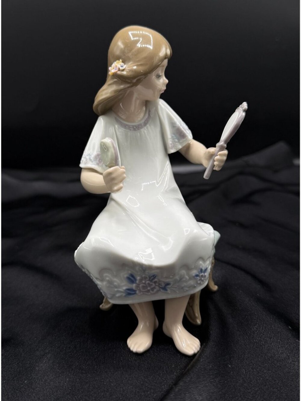 Vintage Early 1990s "I Feel Pretty" Lladró Figurine Young Girl Porcelain Sculptu